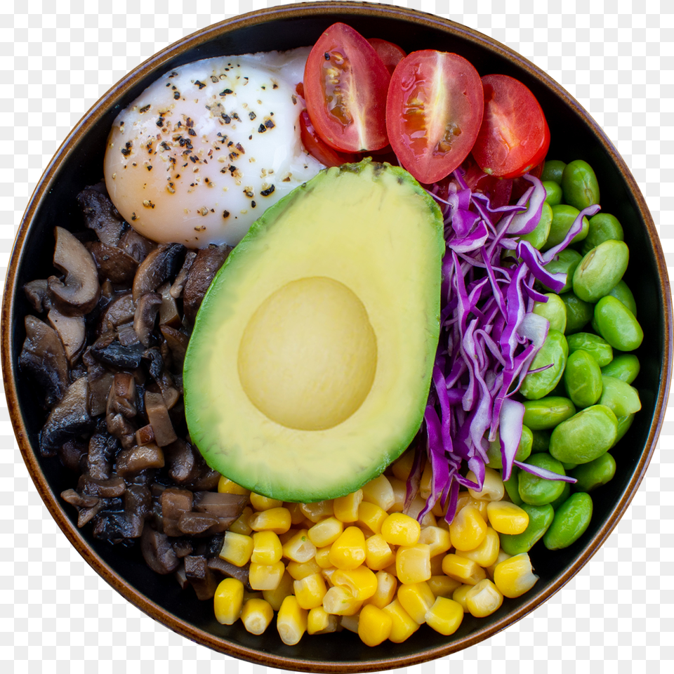 Avocado Vegetarian Bowl Diet Food Png