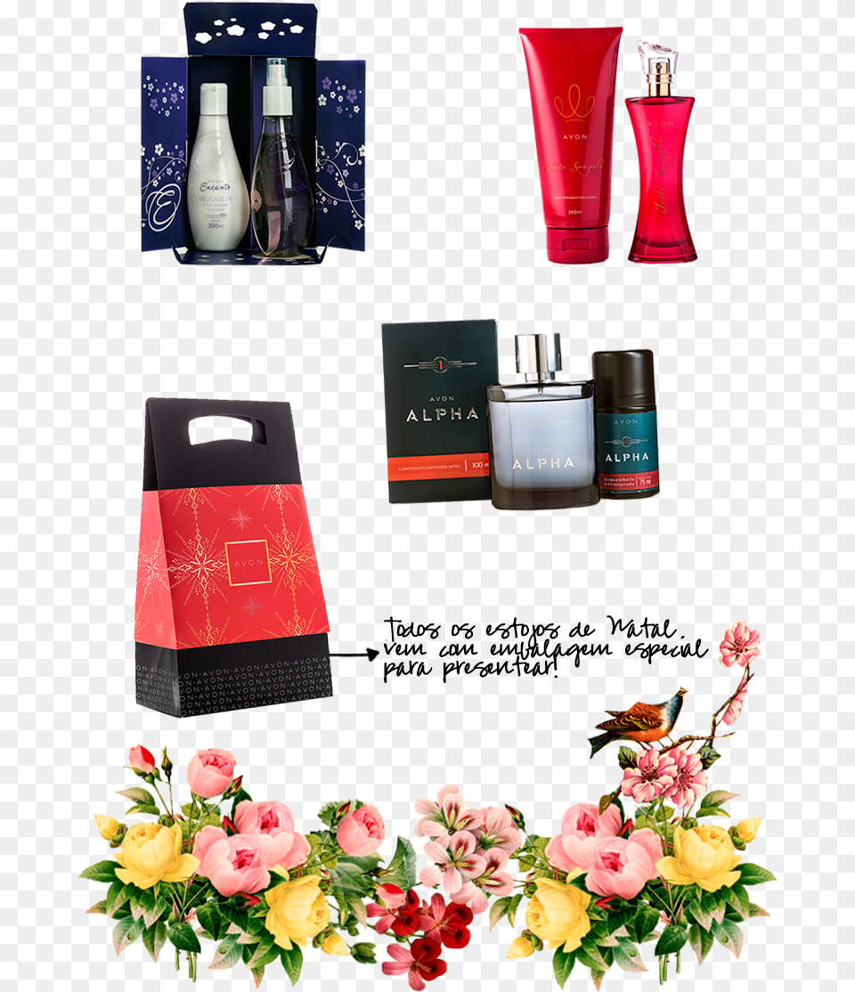 Avon Produtos Natal Background Flowers, Bottle, Flower, Plant, Rose Png