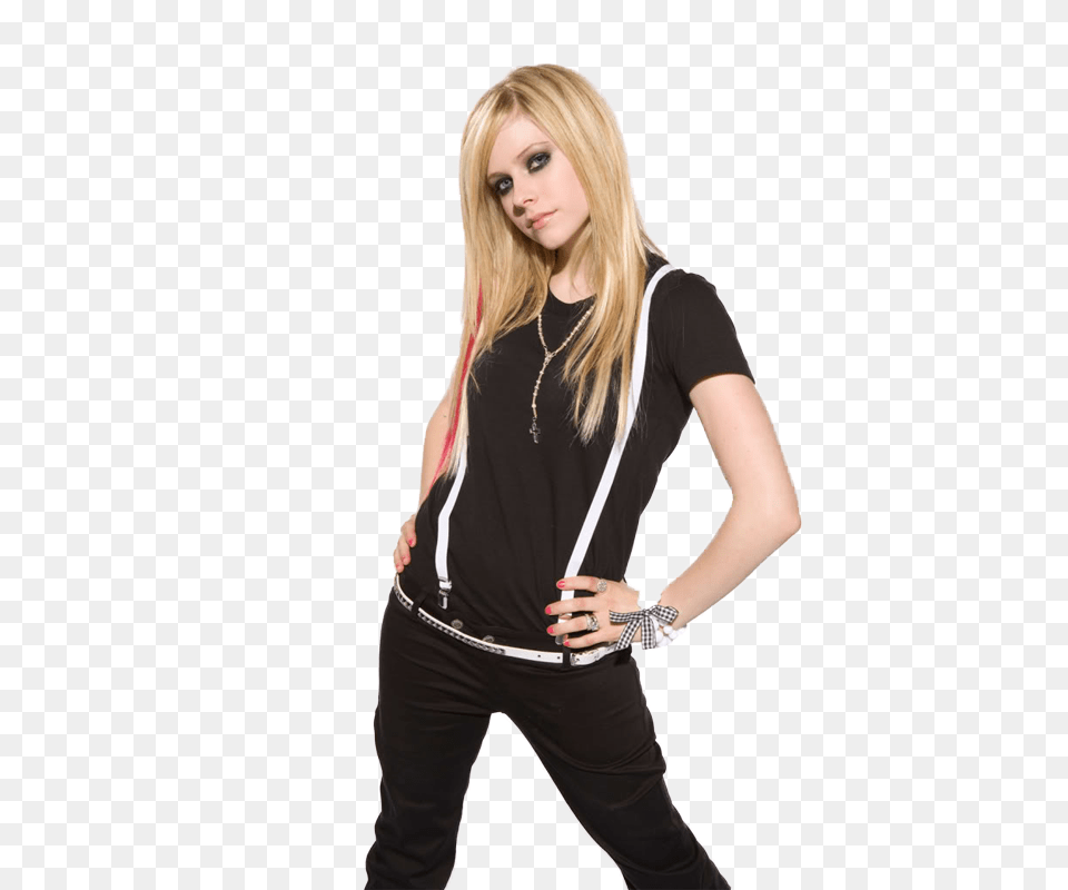 Avril Lavigne, Accessories, Suspenders, Person, Pants Png