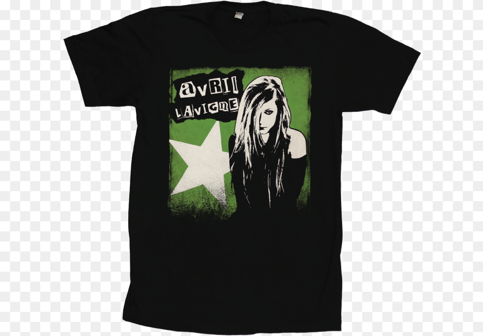 Avril Lavigne Black Star Tour T Shirt, Clothing, T-shirt, Adult, Female Free Png Download