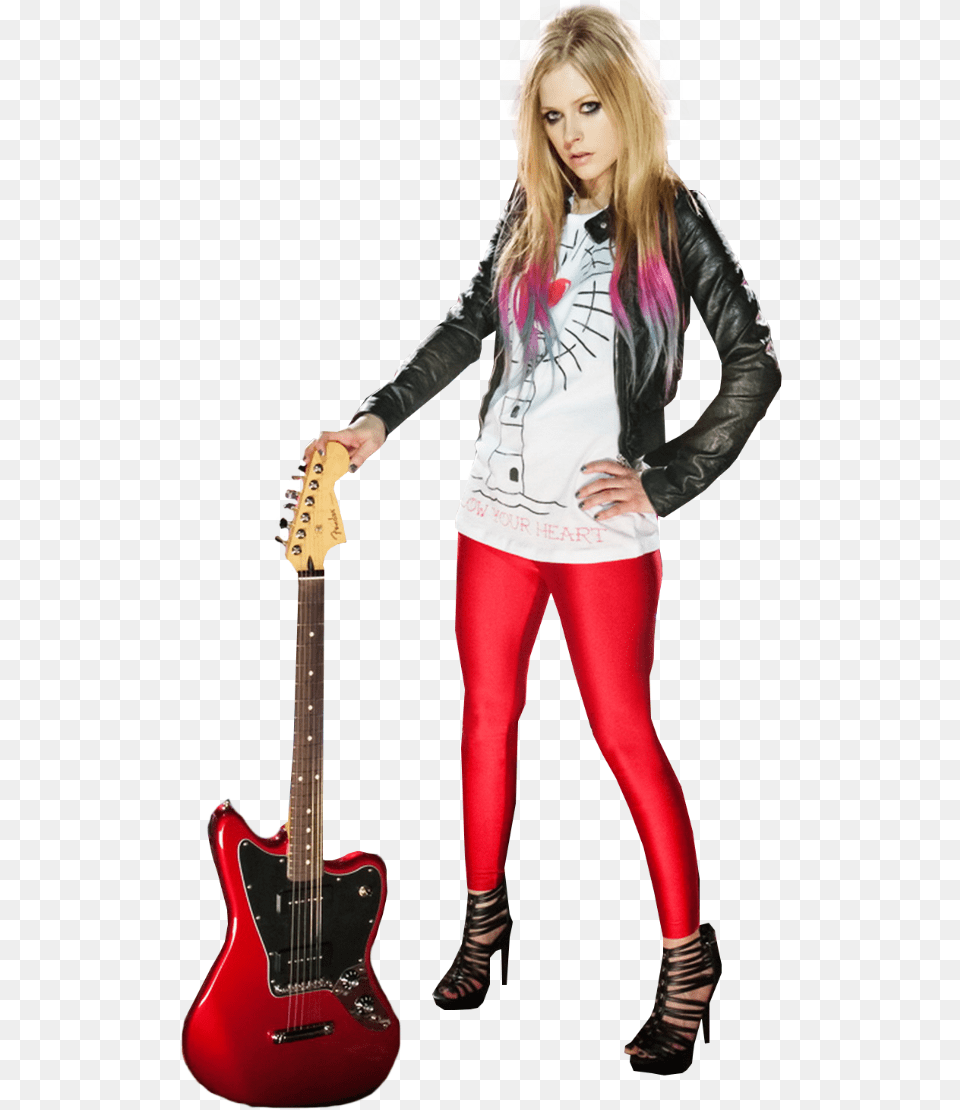 Avril Lavigne With Guitar Mag, Musical Instrument, Teen, Person, Female Png Image