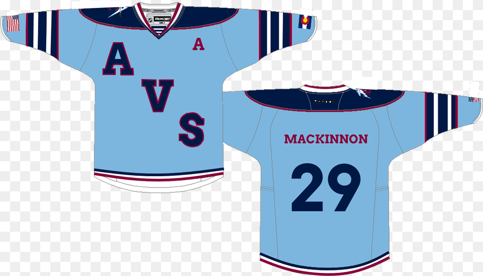 Avs Third Jersey Sports Jersey, Clothing, Shirt, T-shirt, Adult Free Transparent Png