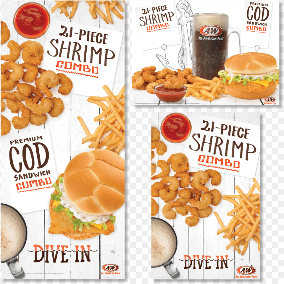 Aw Shrimp Cod, Burger, Food, Advertisement, Lunch Free Png