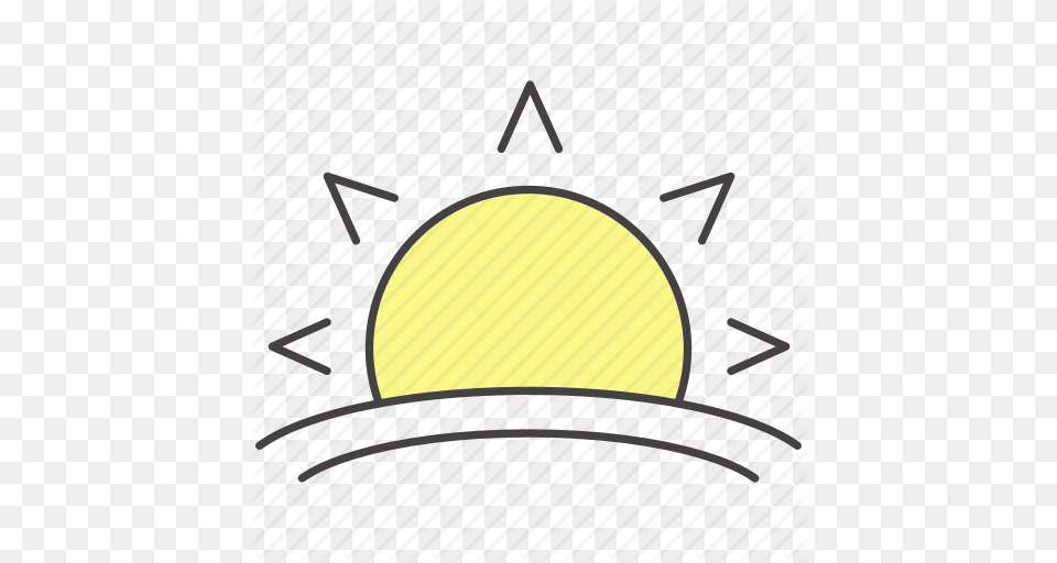 Awake Morning Sundown Sunray Sunrise Sunset Sunshine Icon, Cap, Clothing, Hat, Swimwear Free Png Download