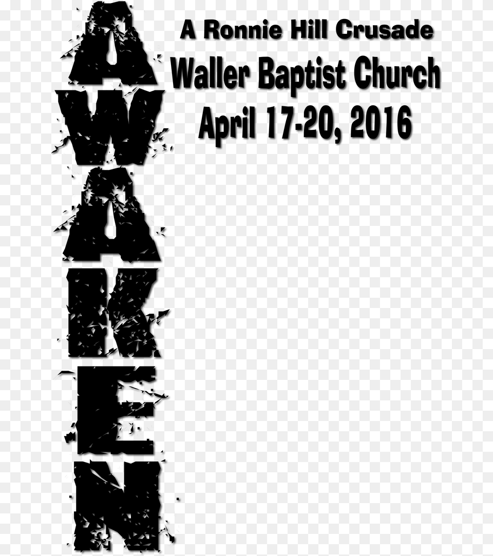 Awaken Vertical T Shirt Text Poster, Gray Free Png