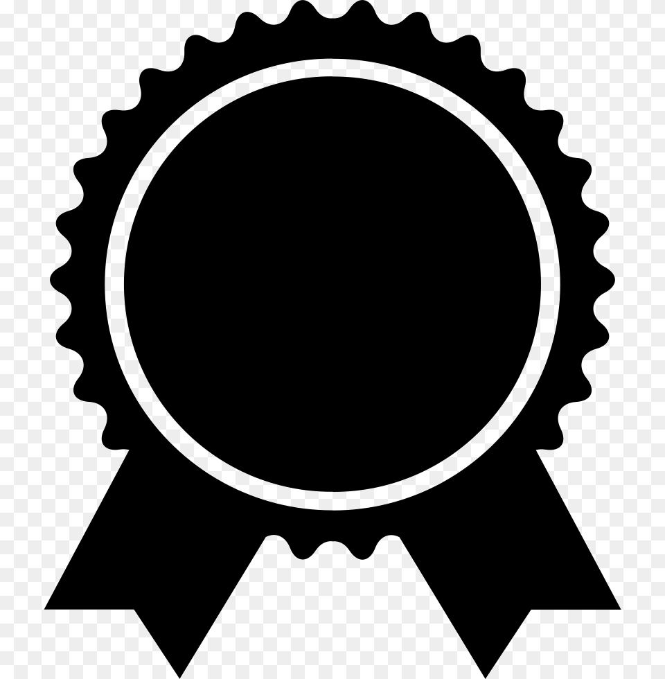 Award Badge Of Circular Shape With Ribbon Tails Icon, Person, Machine Free Png