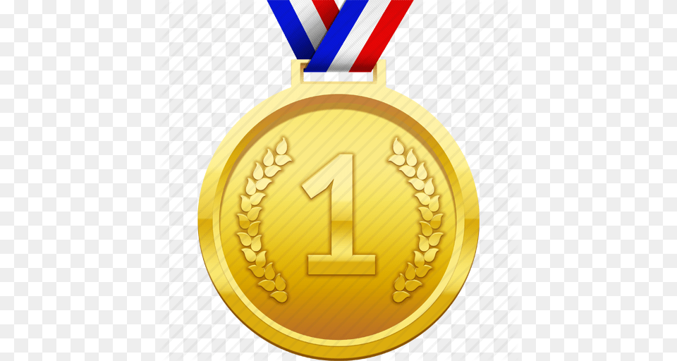 Award First Place Gold Medal Prize Winner Icon, Gold Medal, Trophy Free Png
