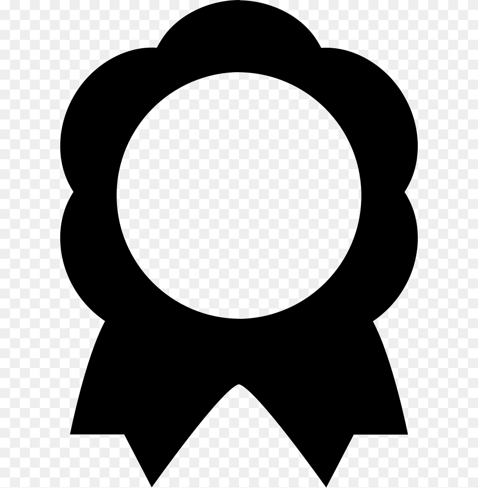 Award Medal Of Flower Shape With Ribbon Tails Circle, Stencil, Animal, Fish, Sea Life Free Png Download