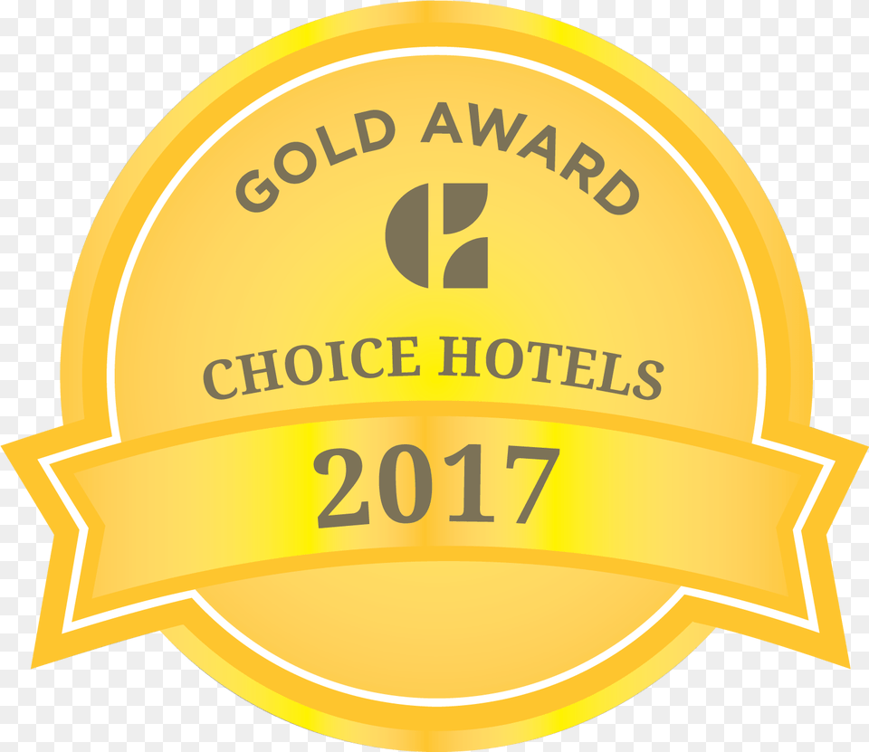 Awarded To The Top 10 Per Cent Of Choice Hotel Properties Choice Hotels Gold Award, Badge, Logo, Symbol Png