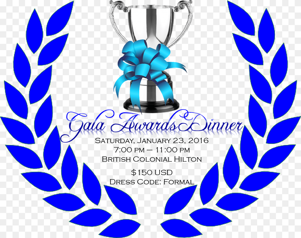 Awards Dinner Laurel Wreath Gold, Trophy Png
