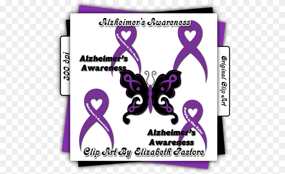 Awareness Clip Art Contains To Ribbons Color Is The Dementia Ribbon, Advertisement, Purple, Poster, Graphics Free Png Download
