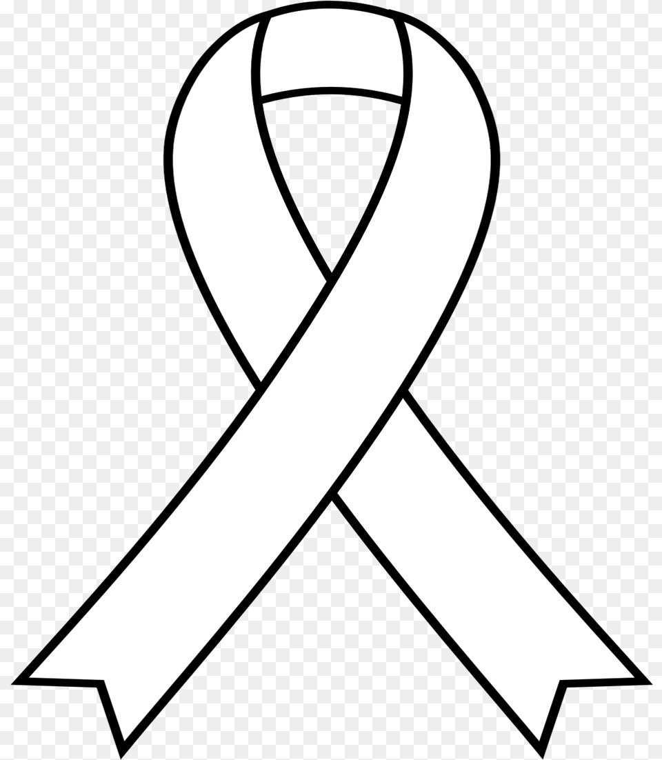 Awareness Ribbon Image White Ribbon Healthcare Workers, Alphabet, Ampersand, Symbol, Text Free Png