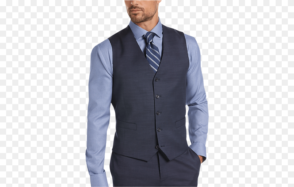 Awearness Kenneth Cole Blue Suit Separates Vest Blue Vest Suit, Accessories, Clothing, Formal Wear, Shirt Free Transparent Png