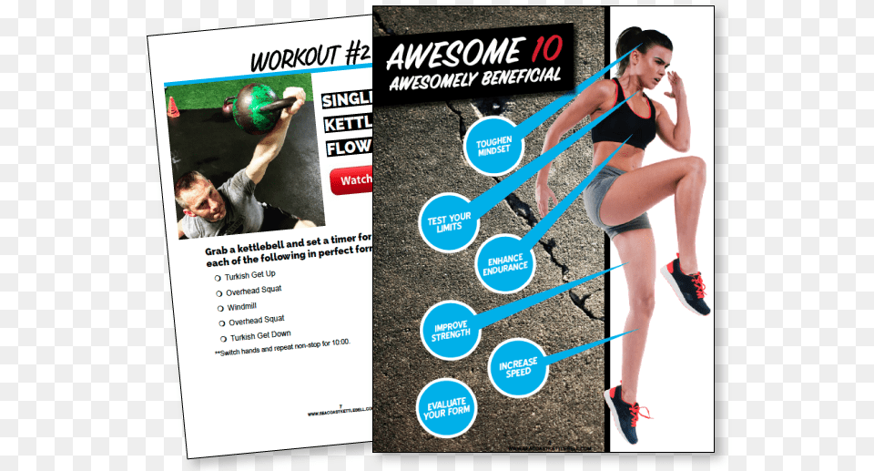 Awesome 10 Workouts Flyer, Advertisement, Poster, Adult, Person Free Png