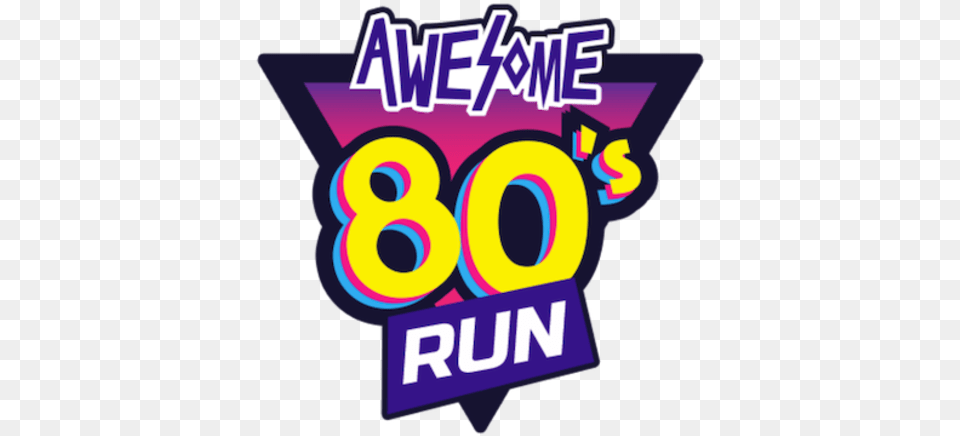 Awesome 80 S Run Graphic Design, Symbol, Text, Number Png