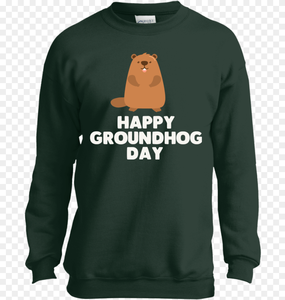 Awesome And Funny Happy Groundhog Day Youth Pc90y Port Adidas Sweatshirt Dragon Ball, Long Sleeve, Sweater, Clothing, Knitwear Png