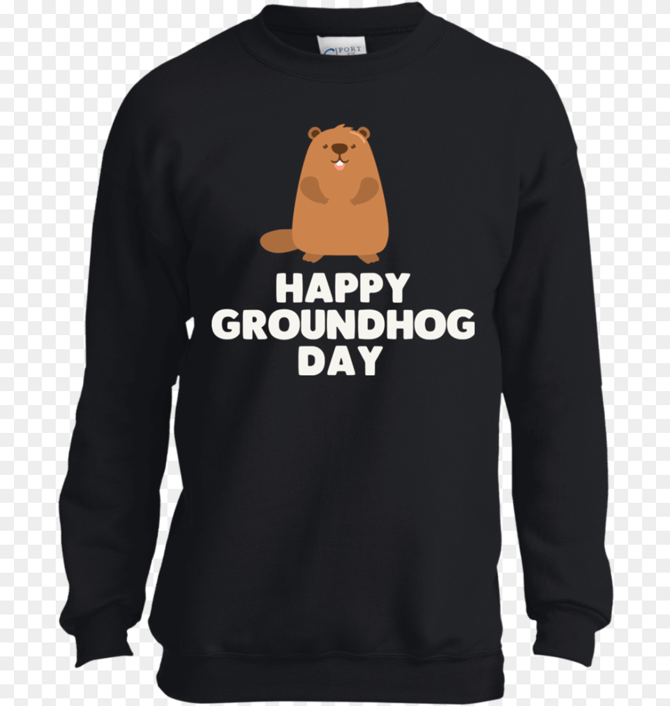 Awesome And Funny Happy Groundhog Day Youth Teeever Sweatshirt, Long Sleeve, Sweater, Clothing, Knitwear Free Png Download