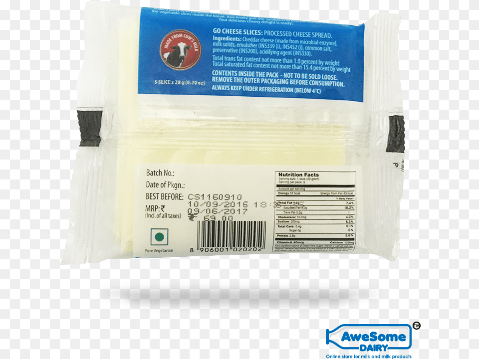 Awesome Dairy Go Cheese Slice Plain 100gm Go Cheese Slice Price, Animal, Canine, Dog, Mammal Png Image