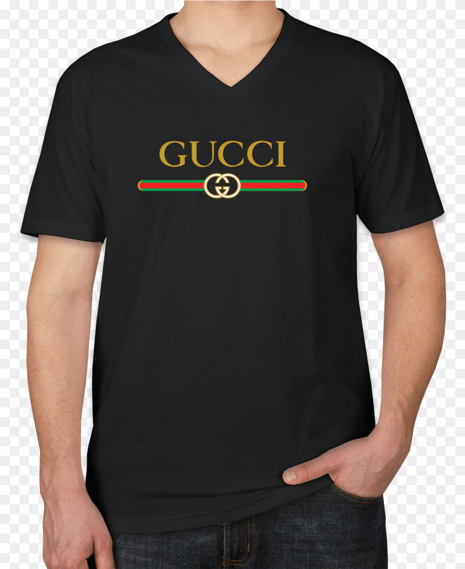 Awesome Gucci Logo Print Unisex V Neck T Shirt Gucci Shirt Men Red, Clothing, T-shirt, Jeans, Pants Free Transparent Png