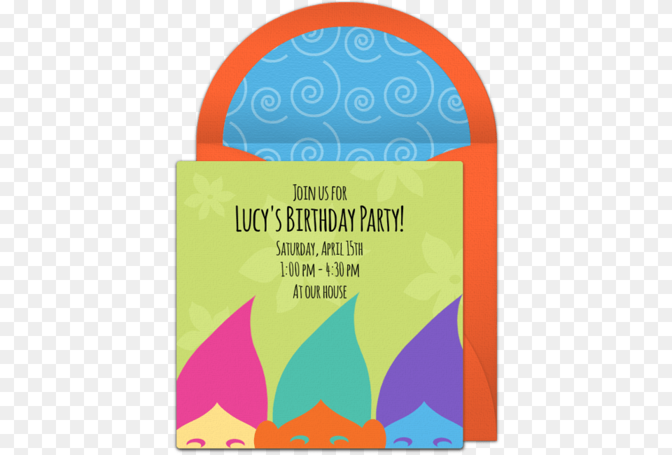Awesome Invitation Design That You Can Send Online Online Invitations Trolls, Advertisement, Poster, Clothing, Swimwear Free Transparent Png