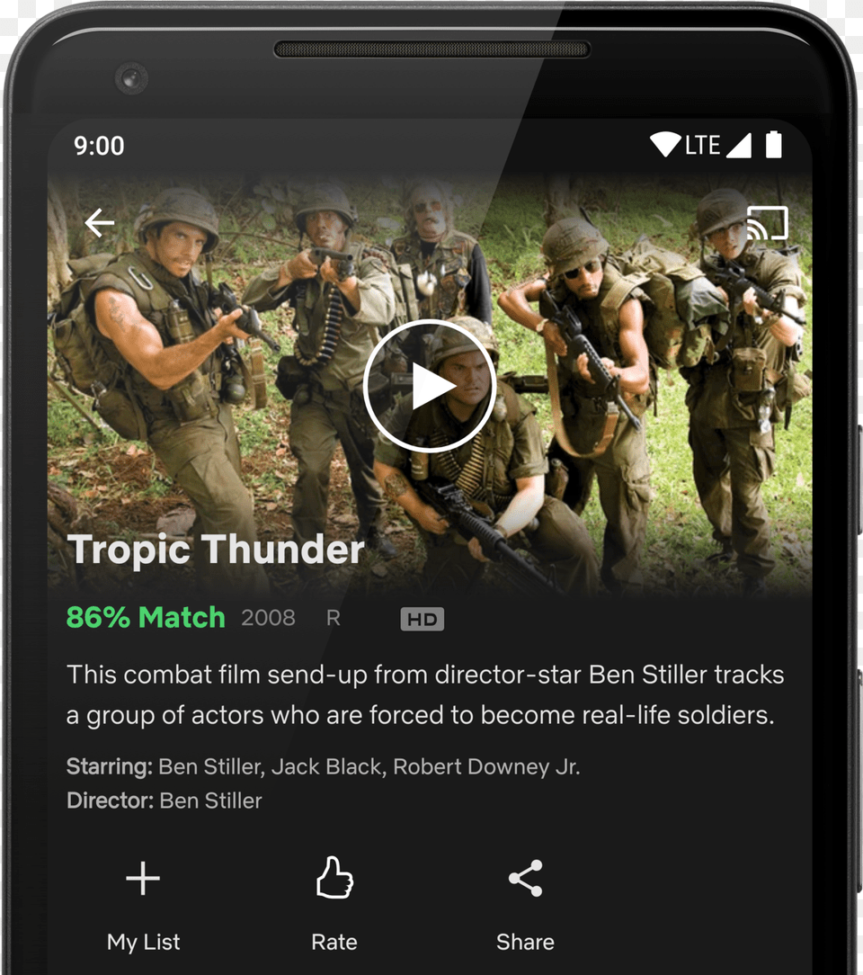 Awesome Movies That Are Leaving Netflix In July Tropic Thunder Vietnam, Adult, Person, Man, Male Png Image