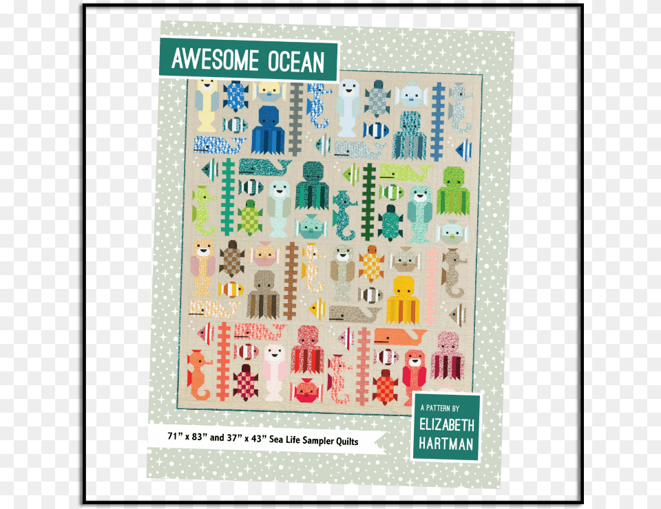 Awesome Ocean Quilt Pattern By Elizabeth Hartman Eh036 Elizabeth Hartman Ocean Quilt, Envelope, Greeting Card, Mail, Nutcracker Png
