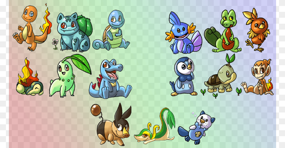 Awesome Pokemon Starters Are Awesome All First Starter Pokemon, Baby, Person, Cartoon, Face Free Png Download