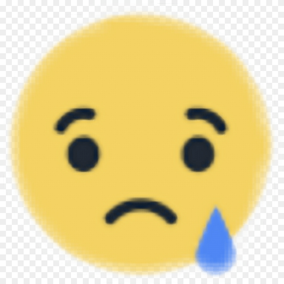 Awesome Sad Reaction Facebook Stickers Yellowublue Facebook Sad React Transparent, Face, Head, Person, Baby Free Png