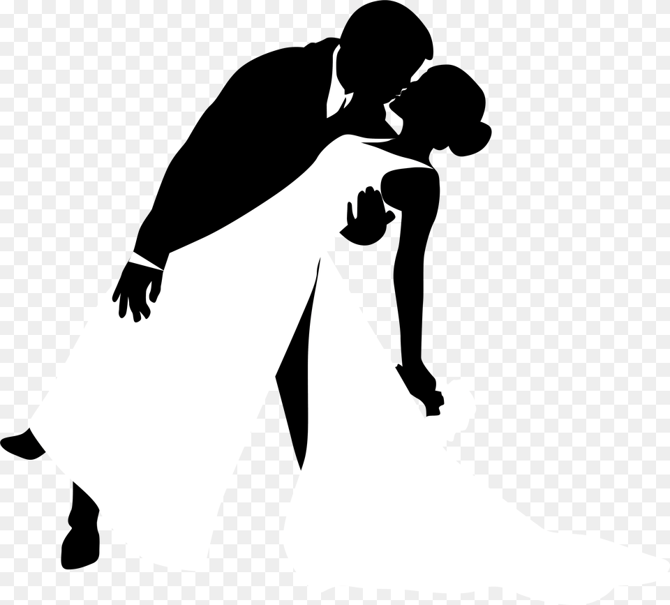 Awesome Wedding Silhouette Clip Art Pictures, Stencil, Cape, Clothing, Adult Free Png