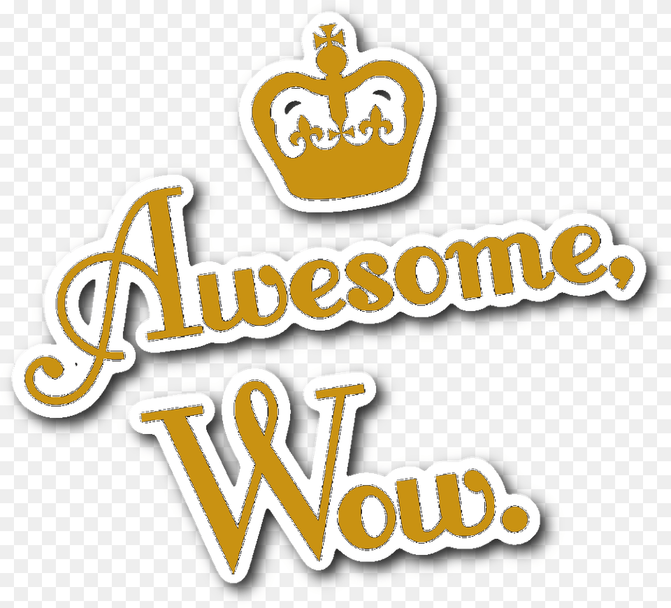 Awesome Wow Sticker Wow Sticker, Logo, Text, Dynamite, Weapon Png Image