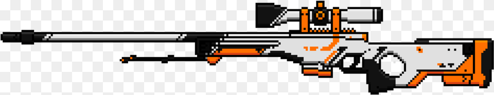 Awp Asiimov Awp Pixel Art Csgo, Firearm, Gun, Rifle, Weapon Png