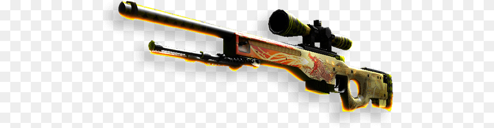 Awp Case Awp Dragon Lore, Firearm, Gun, Rifle, Weapon Free Png Download