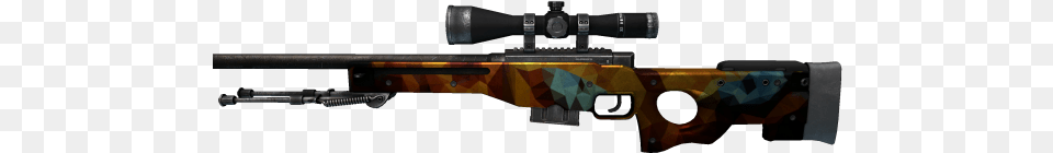 Awp Polycat Battle Scarred, Firearm, Gun, Rifle, Weapon Png