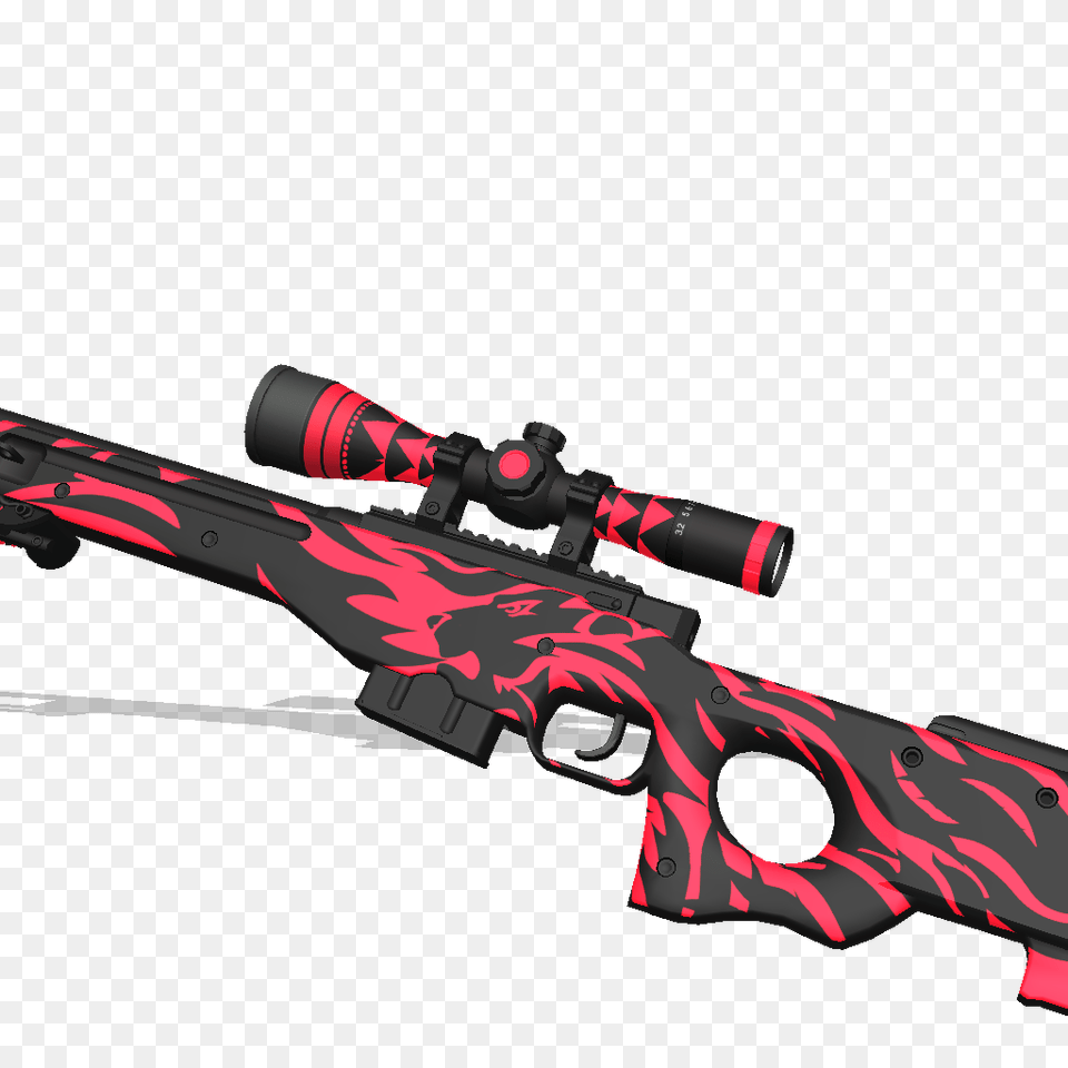 Awp Red Lion, Firearm, Gun, Rifle, Weapon Free Transparent Png