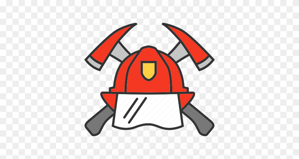 Axe Fire Firefighter Firefighting Fireman Hatchet Helmet Icon, Clothing, Shirt, People, Person Free Png