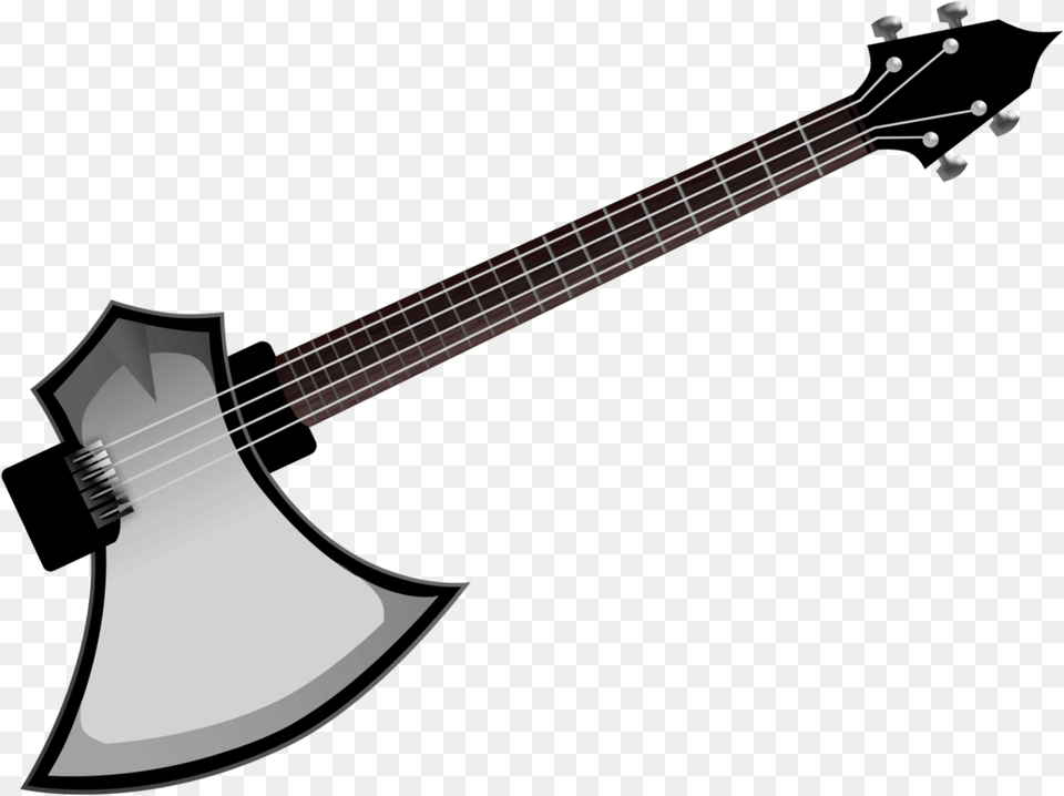 Axe Guitar With Transparent Background Guitar Vector, Musical Instrument, Bass Guitar, Weapon, Device Free Png