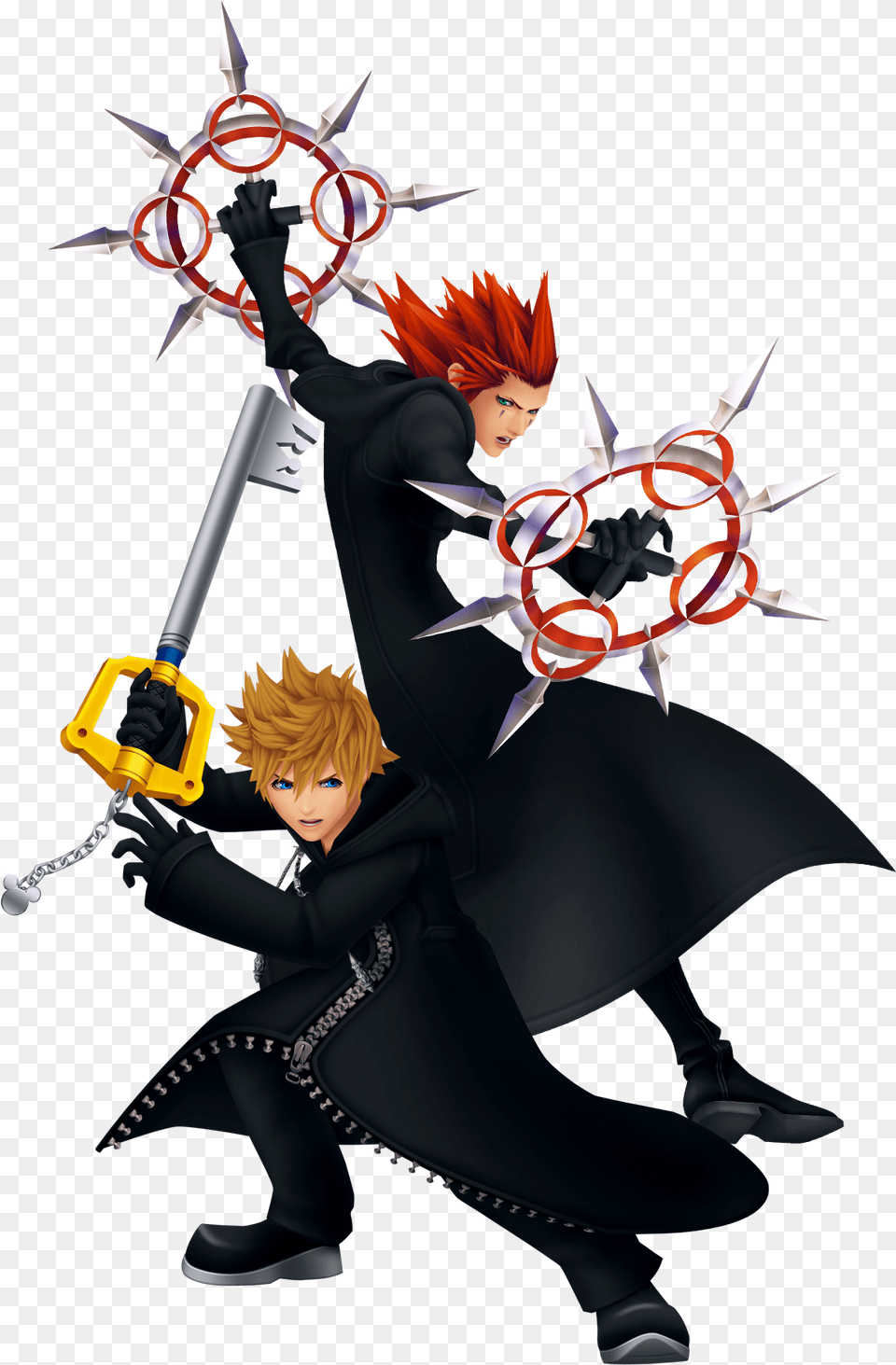 Axel And Roxas Kingdom Hearts, Sword, Weapon, Book, Comics Png Image