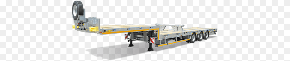 Axle Flatbed Semi Trailer Tieflader Fr Container, Machine Free Transparent Png