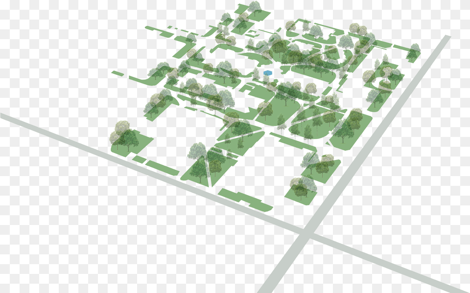 Axon View Of The North Western Quadrant Of Campus Plan, Chart, Plot, Diagram Free Png Download