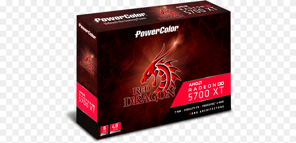 Axrx 5700 Xt 8gbd6 Dhroc Powercolor Powercolor Rx 580 8gb Red Devil, Box, Computer Hardware, Electronics, Hardware Png Image