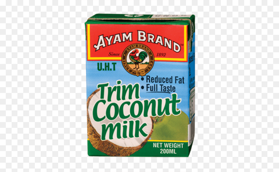 Ayam Brand Trim Coconut Milk 200ml Ayam Brand Trim Coconut Milk, Powder, Food, Fruit, Plant Free Png