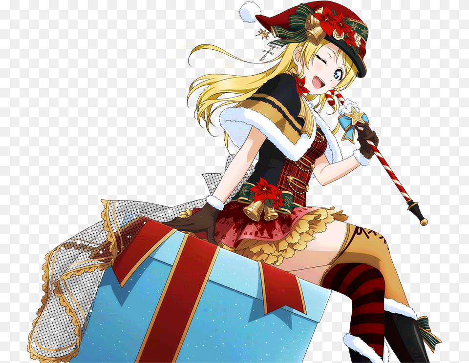 Ayase Eli And 1 More Love Live Christmas Wallpaper Iphone, Publication, Book, Comics, Adult Png Image