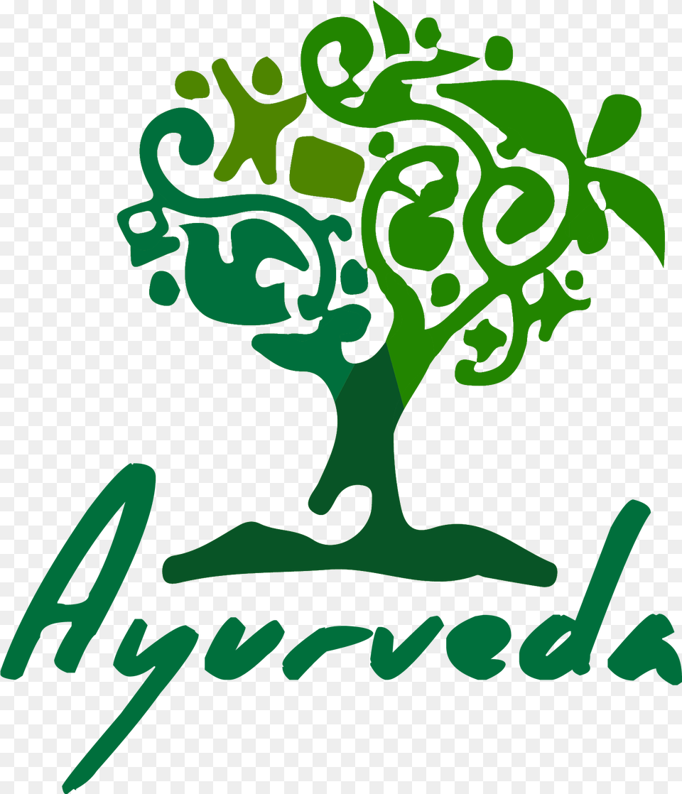 Ayurveda Logo, Green, Text Free Transparent Png