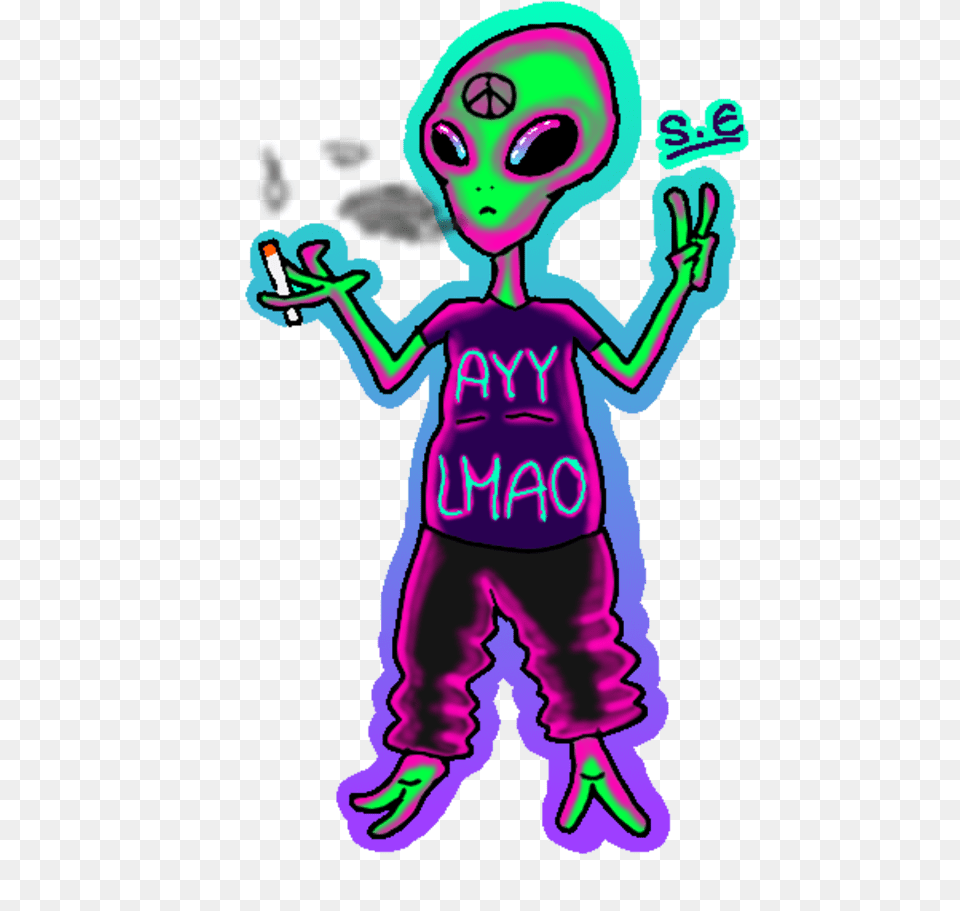 Ayy Lmao Ayy Lmao Alien, Light, Purple, Baby, Neon Png