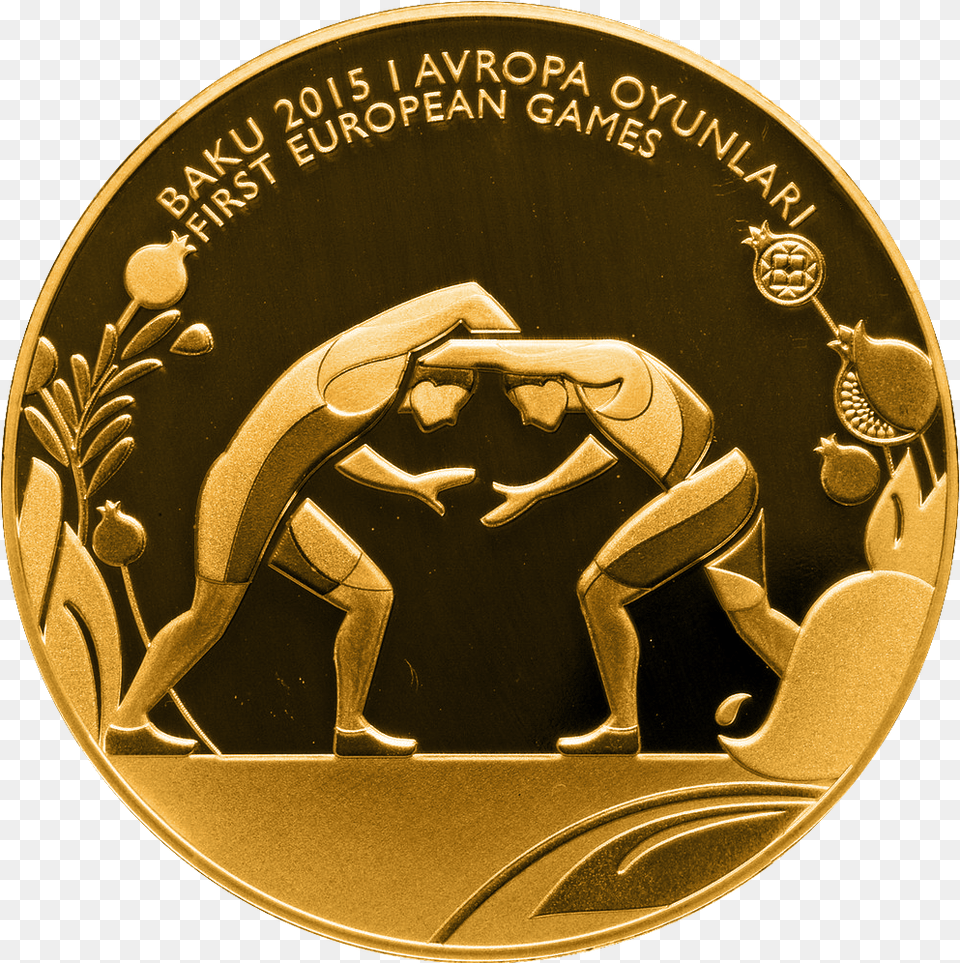 Az 2015 100manat Sport B1 Coin, Gold, Baby, Person, Money Free Png