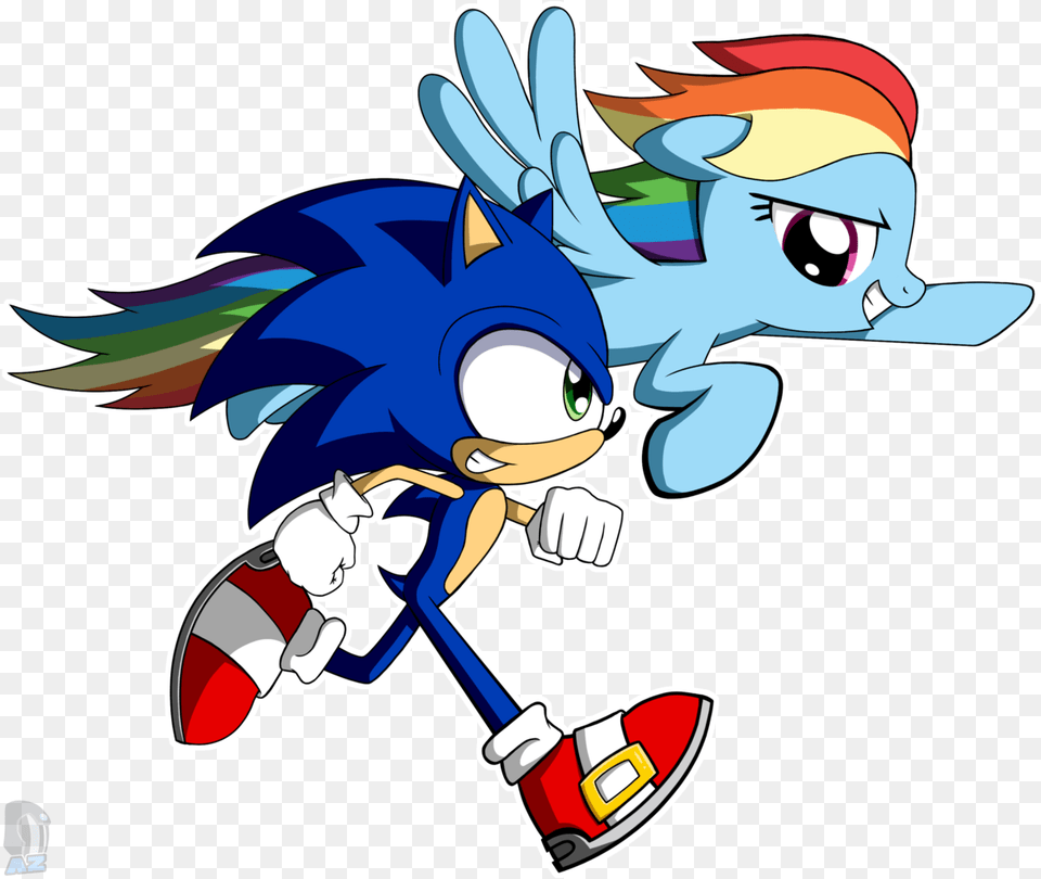 Az Derped Unicorn Crossover Rainbow Dash Safe Sonic Sonic The Hedgehog, Book, Comics, Publication, Face Free Png