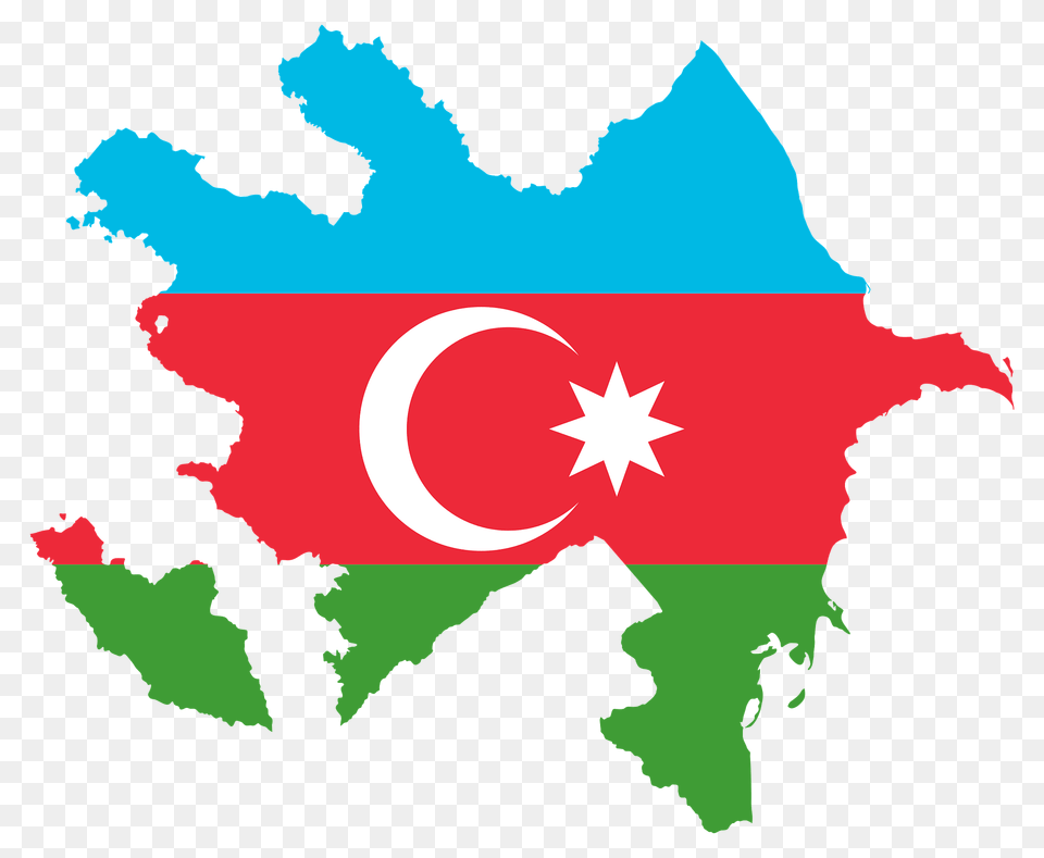 Azerbaijan Map Flag Clipart Png