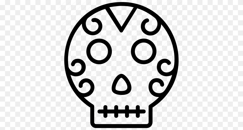 Aztec Halloween Mask Mexican Skull Mexico Costume Mexico Mask Icon, Light Free Png Download
