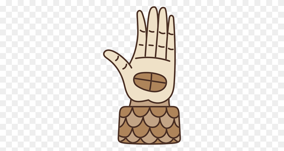 Aztec Hand Cartoon, Clothing, Glove, Emblem, Symbol Free Png