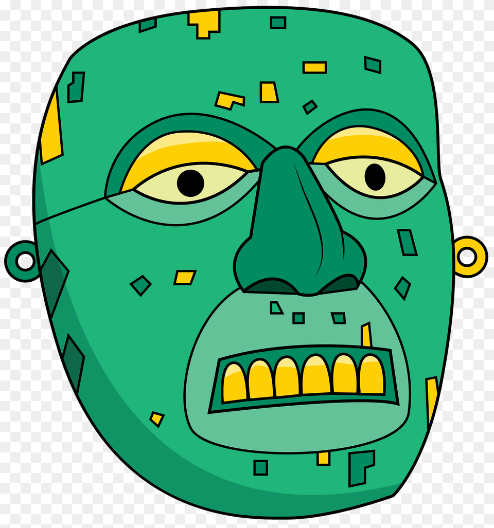 Aztec Mask Of Xiuhtecuhtli Clipart, Art, Painting, Face, Head Free Png